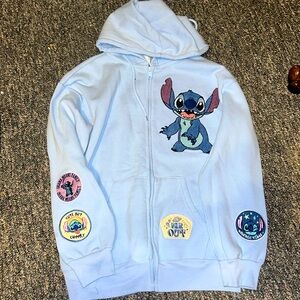 Disney Stitch Patchwork Zip Up Hoodie